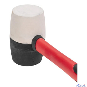 Kranz (KR-12-8153) Киянка резиновая 450 г, черно-белая резина, фибергласовая рукоятка