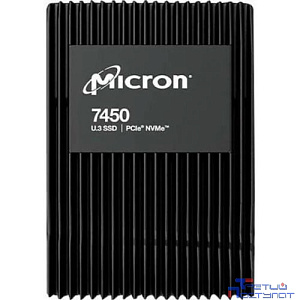 Micron SSD 7450 PRO, 7680GB, U.3(2.5" 15mm), NVMe, PCIe 4.0 x4, 3D TLC, R/W 6800/5600MB/s, IOPs 1 000 000/215 000, TBW 14000, DWPD 1 (12 мес.)