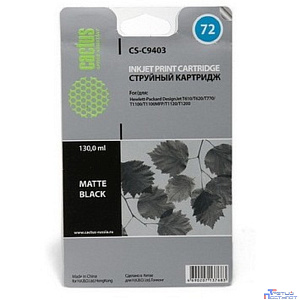 Картридж струйный Cactus CS-C9403 №72 фото черный матовый (130мл) для HP DJ T610/T620/T770/T1100/T1100MFP/T1120/T1200