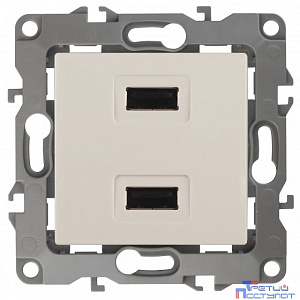 Эра Б0027492 12-4110-02 Устройство зарядное USB, 5В-2100мА, Эра12, слоновая кость