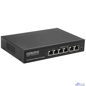 SW-20600/A(80W) Passive PoE коммутатор Fast Ethernet на 6 портов.