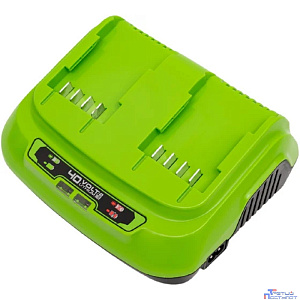 Greenworks G40UC8 Быстрое зарядное устройство для 2-х аккумуляторов,40V [2938807]