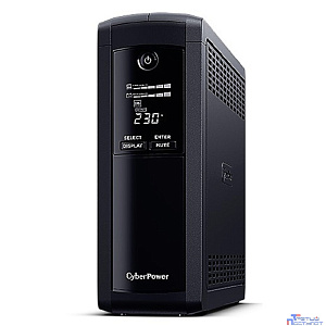 ИБП CyberPower VP1200ELCD {Line-Interactive, Tower, 1200VA/720W USB/RS-232/RJ11/45  (4 + 1 EURO), 12В/7,2 Ач х 2}