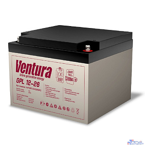 АКБ Ventura GPL 12-26   12V/29Ah {F5, ДхШхВ 175х166х125мм, 8кг, срок службы 12 лет}