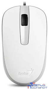 Genius Мышь DX-120 White { оптическая, 1000 dpi, 3 кнопки+колесо прокрутки, провод 1,5 м, USB} [31010105102/31010010401]