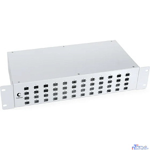 Cabeus FO-19-48SC Кросс бокс оптический 19" на 48 SC (LC duplex) со сплайс-кассетой и КДЗС (без пигтейлов и проходных адаптеров)