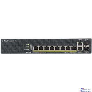 ZYXEL GS1920-8HPV2-EU0101F Гибридный Smart PoE+ коммутатор NebulaFlex GS1920-8HPv2, 8xGE PoE+, 2xCombo (SFP/RJ-45), бесшумный, бюджет PoE 130 Вт, автономное/облачное управление