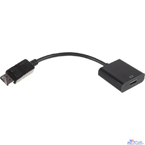 Gembird Переходник DisplayPort - HDMI  20M/19F, пакет черный [A-DPM-HDMIF-002]