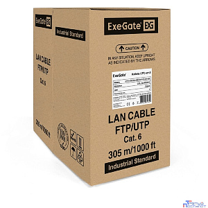 Exegate EX186134RUS Кабель UTP 4 пары кат.6 Exegate CCA, 23AWG, 305м pullbox, серый