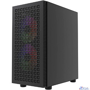 Powercase Mistral Micro EM18, Tempered Glass, 2x140mm + 1x120mm ARGB PWM fan, чёрный, mATX  (CMMEM18B-A3)