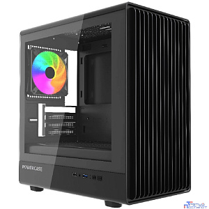 Powercase Корпус Mistral Micro C4B ARGB, Tempered Glass, 4x 120mm ARGB PWM Fan, чёрный, mATX  (CMMCB-A4)