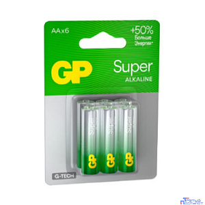 GP 15AA21-2CRSBC6 36/720 Super Alkaline G-Tech (6 шт. в уп-ке)