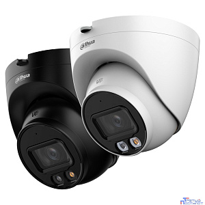 DAHUA DH-IPC-HDW2249TP-S-IL-0360B Уличная турельная IP-видеокамера SmartDualLight 2Мп, 1/2.8” CMOS, объектив 3.6мм, видеоаналитика, микрофон, ИК 30м, LED 30м, IP67, металл/пластик