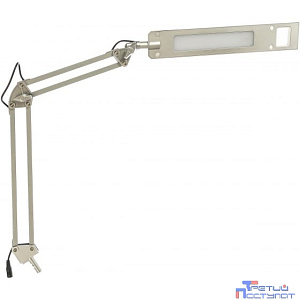 Camelion KD-821  C03 серебро LED (Св-к наст.,8 Вт, 230В, 2 ур.ярк,350лм, струбцина)