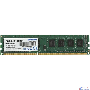 Patriot DDR3 DIMM 4GB (PC3-10600) 1333MHz PSD34G133381
