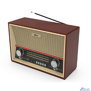 RITMIX RPR-102 WOOD {ФМ радиоприёмник 4-диапазонный (FM/AM/SW1/SW2), с разъемом для наушников, вход AUX, воспроизв. с micro SD карт памяти или USB флэш носителей,д/у}
