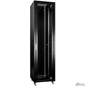 Cabeus SH-05C-47U60/60-BK Шкаф монтажный телекоммуникационный 19" напольный для распределительного и серверного оборудования 47U 600x600x2277mm (ШхГхВ) передняя стеклянная и задняя сплошная металличес