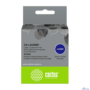 Картридж ленточный Cactus CS-LK3RBP черный для Epson LW300/LW400/LW700/LW600P/LW1000P