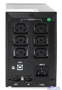 CROWN ИБП CMU-SP650IEC USB {650VA\390W, корпус металл, 1x12V/7AH,6*IEC С13, AVR 140-290V, съёмный кабель } [CM000001862]