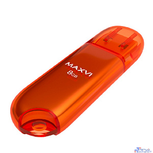 Maxvi USB Drive 8GB P1 orange, монолит с колпачком, ABS пластик, USB 2.0 FD8GBUSB20C10P1