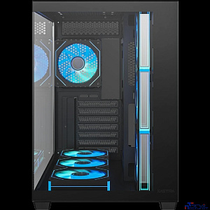 Корпус XASTRA QW500 7ARGB-C10-UC Black ATX/Aquarium/Screewless/7x120mm ARGB PWM FM fans/Argb+PWM HUB 10port/Type-C/ QW500-7FM12A-C10-UC