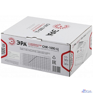 ЭРА Б0031072 СНК-1000-Ц Стабилизатор напр. компакт, ц.д., 160-260В/220В, 1000ВА