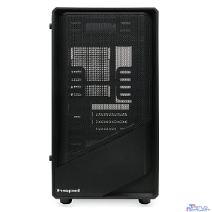 Case HSPD M331, Mesh Mini-tower, Black, TG, 0.4 SPCC, no fans mATX, mITX 175/329/170mm 1x2.5", 2x3.5", 4xPCI 1xUSB-A 3.0, 1xUSB-A 1.0 370x220x408mm