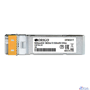 ORIGO OFM331T/20KM/A1A WDM SFP-трансивер, 1000Base-BX-D (Simplex LC), Tx: 1550нм, Rx: 1310нм, одномод, до 20км