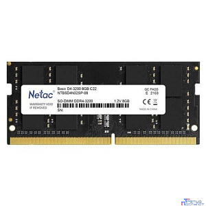 Netac SO-DIMM DDR4 8GB PC25600 3200MHz CL22 1.2V (NTBSD4N32SP-08)
