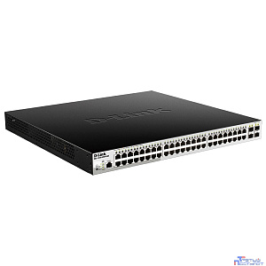D-Link DGS-1210-52MPP/ME/B3A PROJ Управляемый L2 коммутатор с 48 портами 10/100/1000Base-T и 4 портами 1000Base-X SFP (48 портов PoE 802.3af/at, PoE-бюджет 740 Вт)