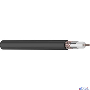 Rexant (01-2222) Кабель коаксиальный RG-6U, 75Ом, Cu/Al/Cu, 64%, 100м, OUTDOOR, черный