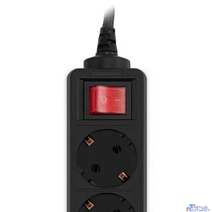 PC PET Сетевой фильтр AP01006-5-B 5м (5 розеток, EURO, EURO/RUS), черный {619895}