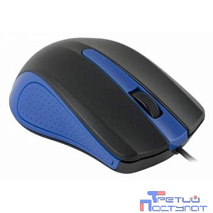 Oklick 225M черный/синий Мышь оптическая (1200dpi) USB (3but) [288233]