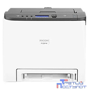 Ricoh P C301W Цветной лазерный принтер, A4, 256Мб, 25стр/мин, дуплекс, PCL, PS3, LAN, WiFi, старт.картр.(1000стр), самозапуск (408335)