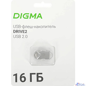 Digma USB Drive 16GB DRIVE2 DGFUM016A20SR USB2.0 серебристый
