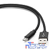 Gembird Кабель USB 2.0 Cablexpert CC-mUSB2bk1m, AM/microBM 5P, 1м, нейлоновая оплетка, алюминиевые разъемы, черный, пакет