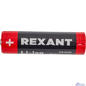Rexant (30-2037) Аккумулятор Li-ion (литий-ион) 18650, 3,7В, 3000мАч, без платы защиты, 2 шт, пластиковая упаковка