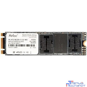 Netac 512GB M.2 2280 SATA3 N535N 3D NAND SSD, R/W up to 540/490MB/s [NT01N535N-512G-N8X]
