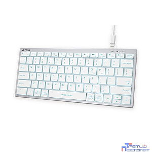 Клавиатура A4Tech Fstyler FX61 белый USB slim LED (FX61 WHITE)