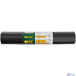 FIT РОС Мешки для строительного мусора, ПВД особопрочные, 240 л, 900х1400 мм, толщина 35 мкм, 10 шт.  [11942]