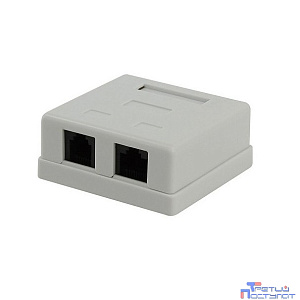Gembird NA-TA/1 Розетка RJ45+RJ11 кат.5e UTP внешняя 2 порта, 110&Krone