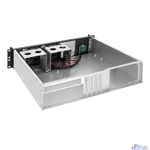 Exegate EX297727RUS Серверный корпус ExeGate Pro 2U400-04AL <RM 19", высота 2U, глубина 400, передняя панель - алюминий, без БП, 2*USB>