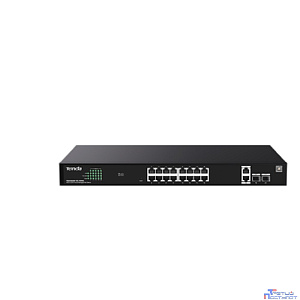 Tenda TEG2220P-16-250W Коммутатор управляемый PoE, 18 портов, 18x 1 Гбит/с, SFP 2x1 Гбит/с, PoE 16x 30Вт (до 230Вт)