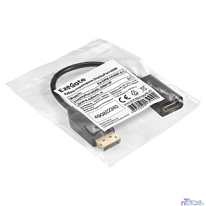 Exegate EX294706RUS Кабель-переходник DisplayPort-HDMI ExeGate EX-DPM-HDMIF-0.1 (20M/19F, 0,1м)