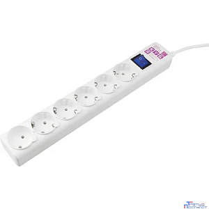 PowerCube Фильтр-удлинитель (SPG(5+1)-16B-0,5M) 6 розеток, 0,5 м,16А/3,5кВт, белый