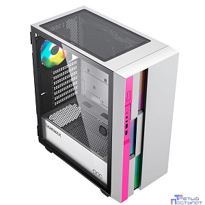 GameMax Корпус Brufen C3 WP без БП, MidiT, ATX, Бело-роз, Зак. стекл., USB 3.0, 1*120; 1*140мм вент.