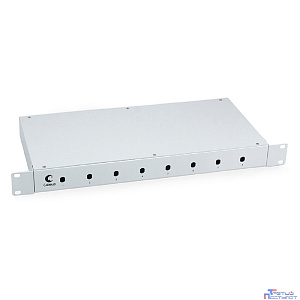 Cabeus FO-19-8ST Кросс бокс оптический 19" на 8 ST(FC) со сплайс пластиной и КДЗС (без пигтейлов и проходных адаптеров)