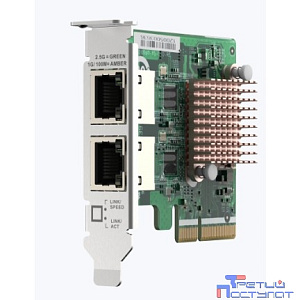 QNAP QXG-2G2T-I225 Сетевая карта двухпортовая 2,5GBASE-T/1000BASE-T/100BASE-TX, PCIe Gen2 x2
