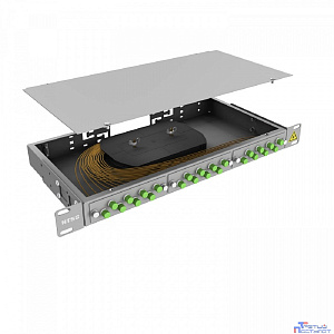 NTSS Кросс 19" NTSS PREMIUM, предсобранный 1U, 24 порта FC/APC, 9/125 мкм, (сплайс, пигтейлы, кдзс, планки, адаптеры) NTSS-RFOB-PM-1U-24-FC/A-9-SP1.5G2A