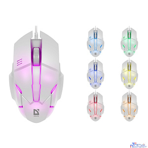 Defender Host MB-982 [52983] { Проводная оптическая мышь, 7 цветов,1000 dpi, белый  }